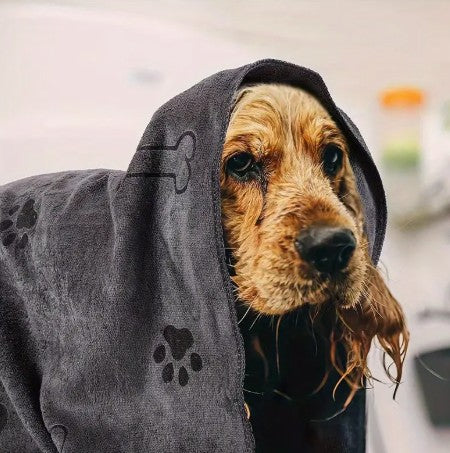 Handdukar med tassar och hundben - Med personlig brodyr
